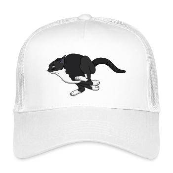 Midnight Leap Noir Cat - Kids’ Trucker Cap - white - Front
