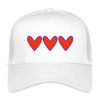 HERZ. ICH LIEBE DICH. NUR LIEBE. LIEBE. ICH LIEBE DICH - Kinder Trucker-Cap - Weiß - Vorne