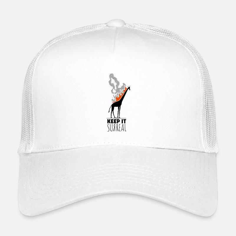 Keep It Surreal Giraffe Flammen - Kinder Trucker-Cap - Weiß