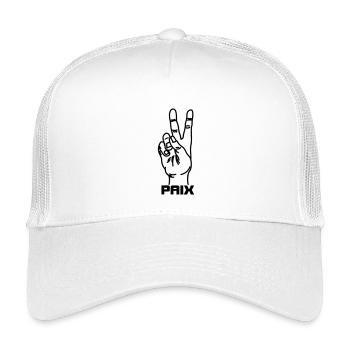 Handgeste französisch PAIX - Kinder Trucker-Cap - Weiß - Vorne