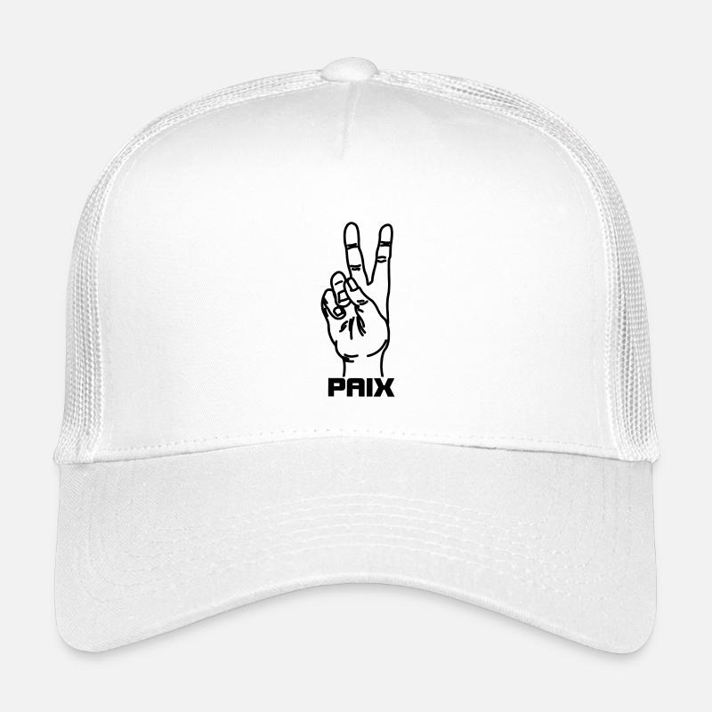 Geste de la main français PAIX Casquette trucker enfant