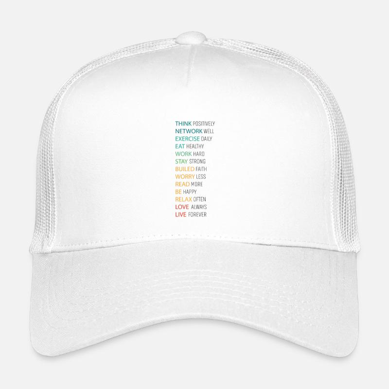 POSITIV DENKEN - Kinder Trucker-Cap - Weiß