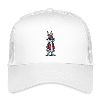 Lapin de rue cool - Casquette trucker enfant - blanc - Devant