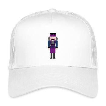 Nutcracker Diamond Rhombs Pattern Christmas Xmas - Kids’ Trucker Cap - white - Front