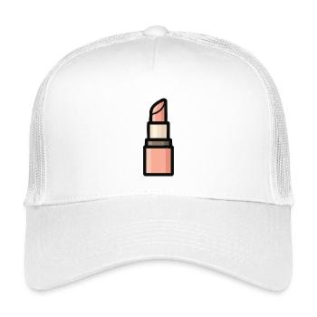 Lippenstift Kosmetik in Rosé - Kinder Trucker-Cap - Weiß - Vorne