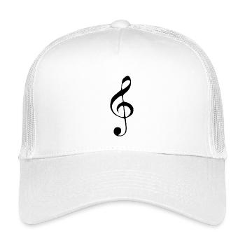 Music clef Note Musical note black - Kids’ Trucker Cap - white - Front