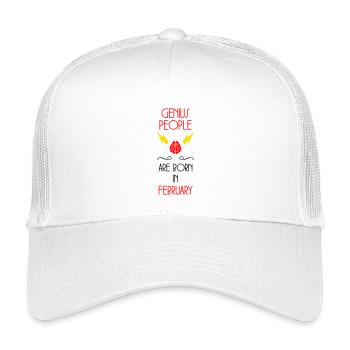 Genies are born in February - Birthday - Kids’ Trucker Cap - white - Front
