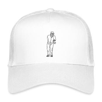 Petanque Player Left-Handed - Kids’ Trucker Cap - white - Front