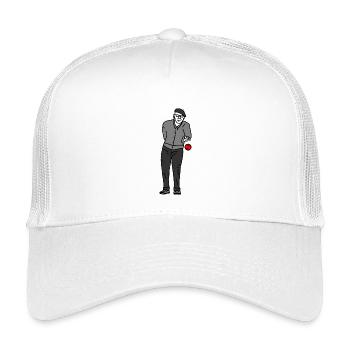 Petanque Player Left-Handed - Kids’ Trucker Cap - white - Front