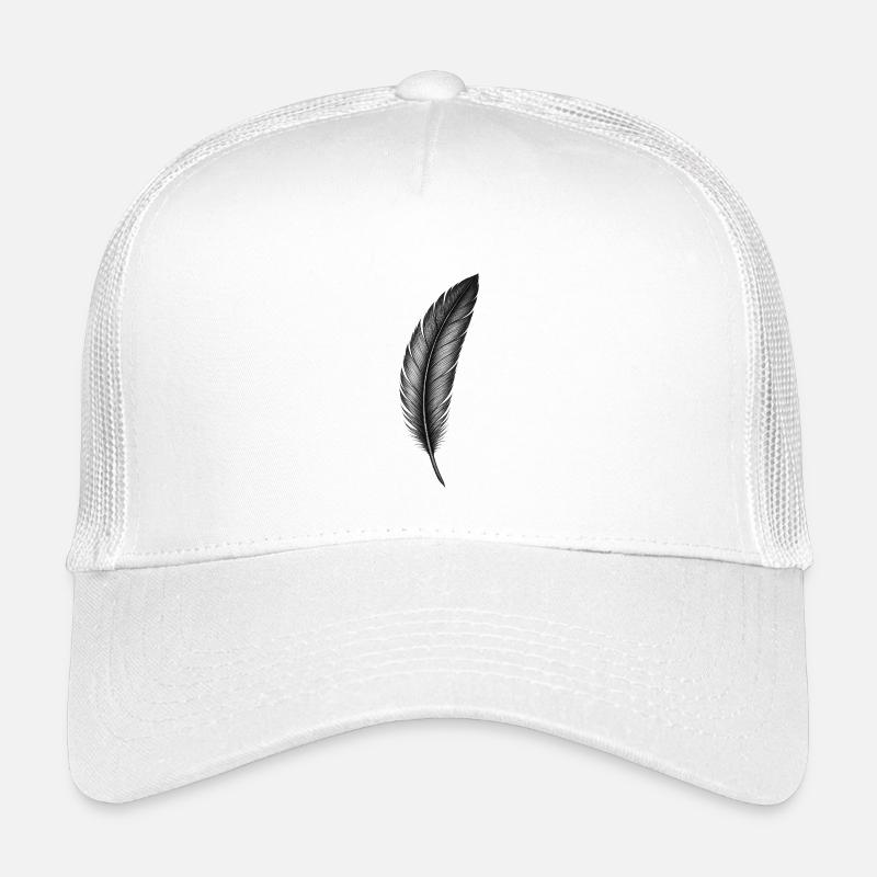 Schwarze Feder Kunstdruck Kinder Trucker-Cap