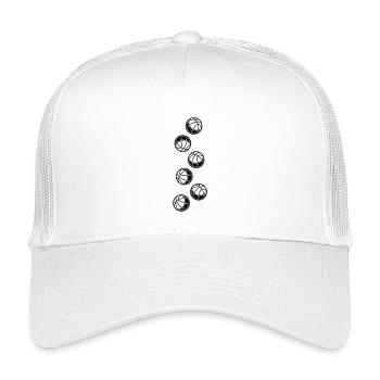 Basketball Symbol - Kinder Trucker-Cap - Weiß - Vorne
