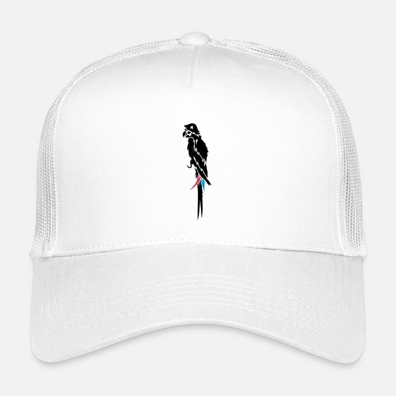 Parrot pirate with eye patch, pirate hat and hook Kids’ Trucker Cap