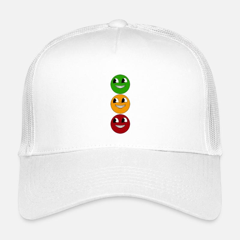 Trikolore-Lächeln in der Reihe - Kinder Trucker-Cap - Weiß