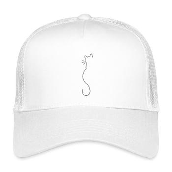 Katzen Silhouette - Kinder Trucker-Cap - Weiß - Vorne