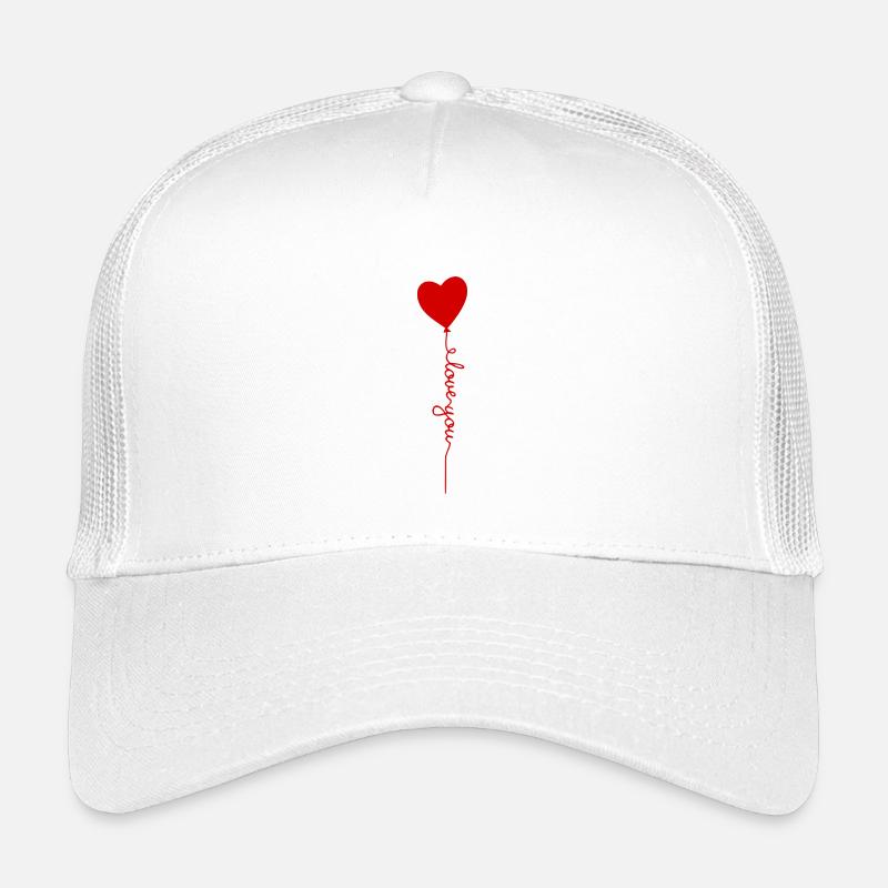 Heart Balloon with Love Script Kids’ Trucker Cap