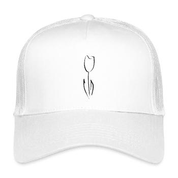 Tulpe - Kinder Trucker-Cap - Weiß - Vorne