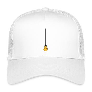 decke oben kabel haengen gluehbirne licht strom id - Kinder Trucker-Cap - Weiß - Vorne