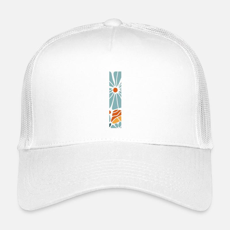 Buchstabe i Blumen groovy Geschenkidee Kinder Trucker-Cap
