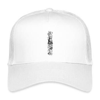 Conception de la pochette – style ethnique Jésus noir - Casquette trucker enfant - blanc - Devant