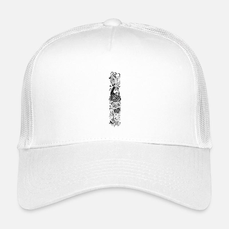 Sleeve design – Jesus ethnic style black Kids’ Trucker Cap