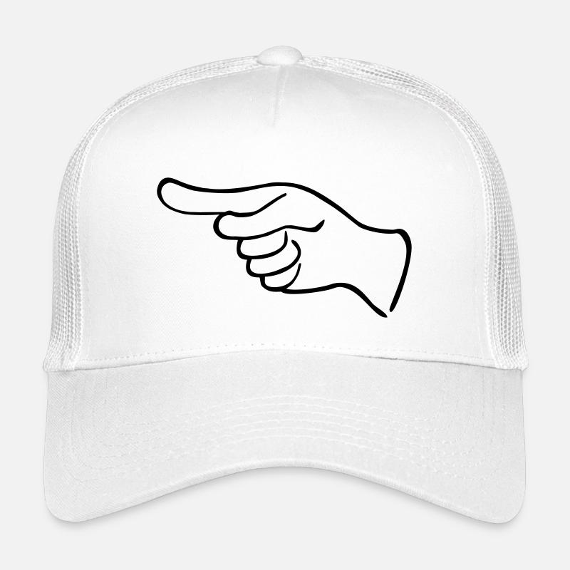 Eine hinweisende Hand - Kinder Trucker-Cap - Weiß