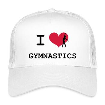 I Love Gymnastics - Casquette trucker enfant - blanc - Devant