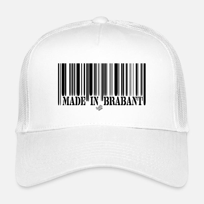 BARCODE Hergestellt in Brabant - Kinder Trucker-Cap - Weiß