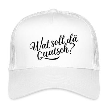 Wat soll dä Quatsch? - Kinder Trucker-Cap - Weiß - Vorne