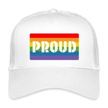 Rainbow proud - Kids’ Trucker Cap - white - Front