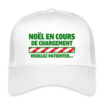 Noël, joyeux Noël, joyeuses fêtes - Casquette trucker enfant - blanc - Devant
