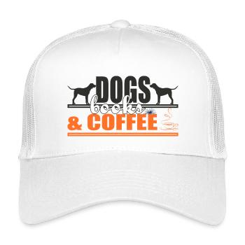 Dogs Books And Coffee - Kids’ Trucker Cap - white - Front