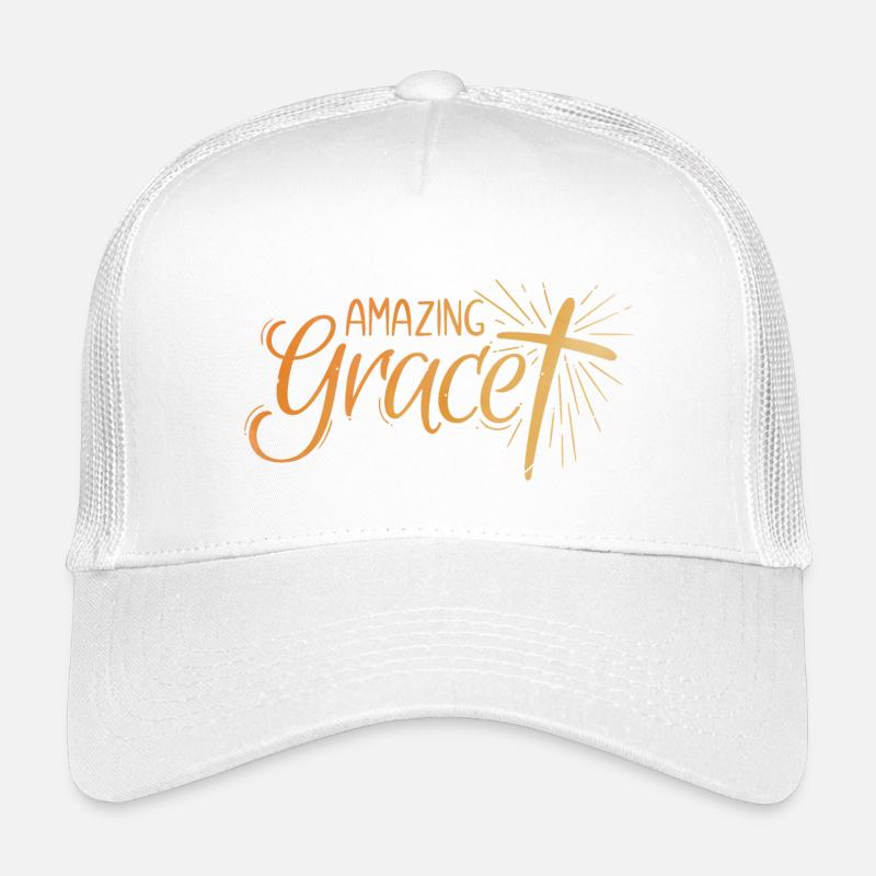 Amazing Grace Lettering Kids’ Trucker Cap
