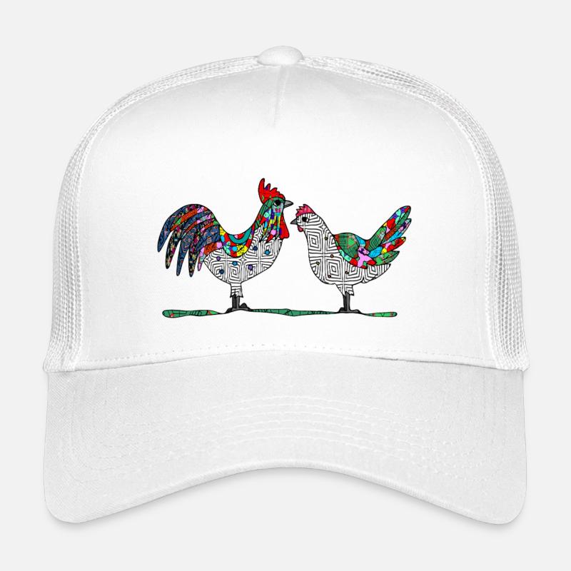 Coq et poule Casquette trucker enfant