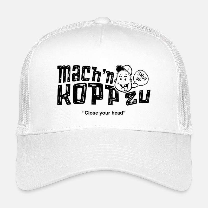 machn Kopp zu  - Kinder Trucker-Cap - Weiß