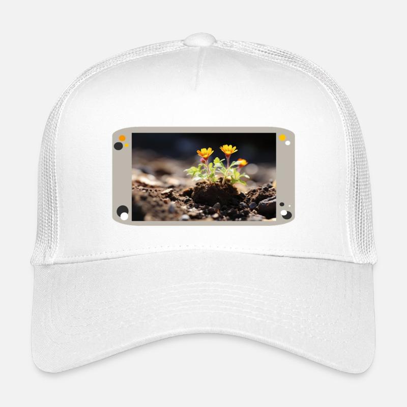 Blume im Sonnenlicht - Kinder Trucker-Cap - Weiß