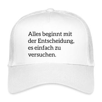 Dicton motivant - Casquette trucker enfant - blanc - Devant