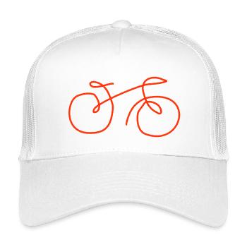 Vélo dessiné à la main - Casquette trucker enfant - blanc - Devant