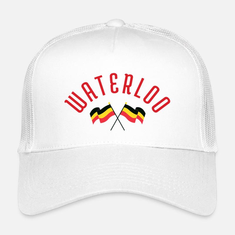 Waterloo Belgiska Flaggor - Casquette trucker enfant - blanc