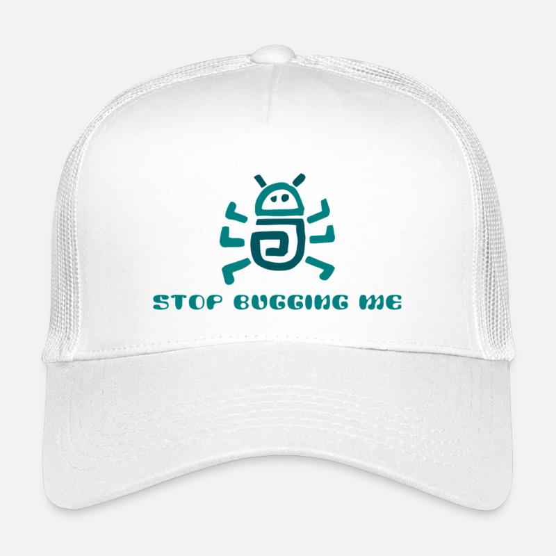 Hör auf, mich zu nerven, Cartoon - Kinder Trucker-Cap - Weiß