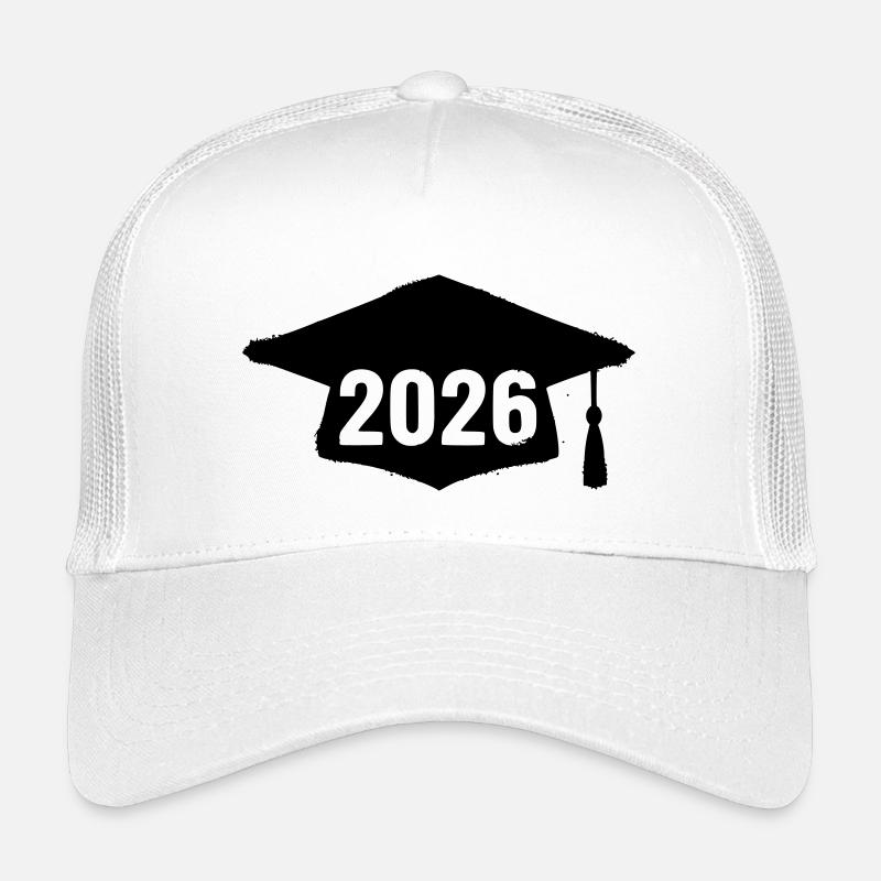 Doktorhut Abschluss 2026 Grunge - Kinder Trucker-Cap - Weiß