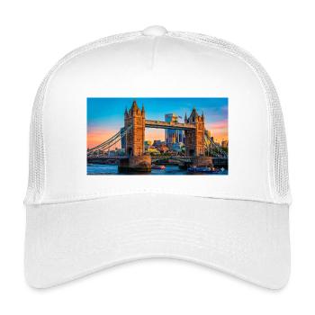 Tower Bridge Sonnenuntergang Druck - Kinder Trucker-Cap - Weiß - Vorne
