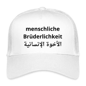 Menschliche Brüderlichkeit - Human Fraternity - Kinder Trucker-Cap - Weiß - Vorne
