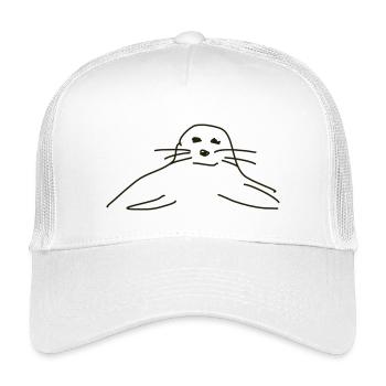 seal seals seal seals animals - Kids’ Trucker Cap - white - Front