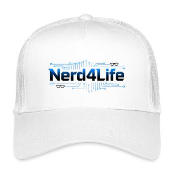 Nerd4Life Circuit Logo - Kinder Trucker-Cap - Weiß - Vorne