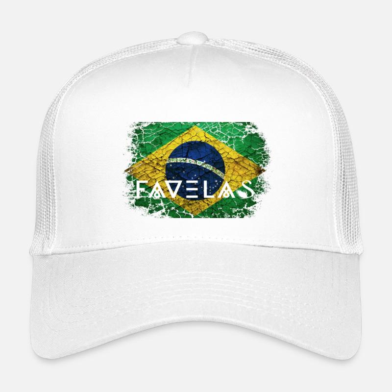 Favelas Flagge: Brüche in Grün-Gelb Kinder Trucker-Cap