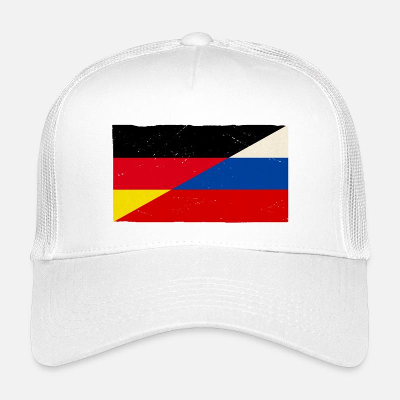 Drapeau vintage de l’Allemagne et de la Russie Casquette trucker enfant