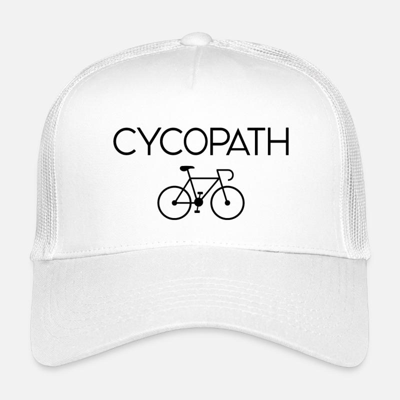 Geschenke für Radfahrer – Cycopath - Kinder Trucker-Cap - Weiß