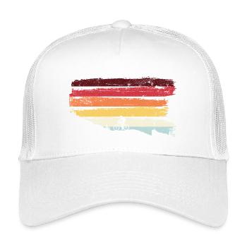 Regenbogenfahrt bei Sonnenuntergang - Kinder Trucker-Cap - Weiß - Vorne