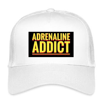 Adrenaline Addict Announcement - Kids’ Trucker Cap - white - Front