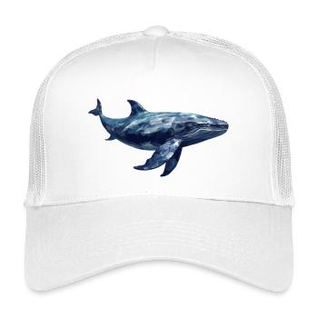Pottwal Polygon Design - Kinder Trucker-Cap - Weiß - Vorne